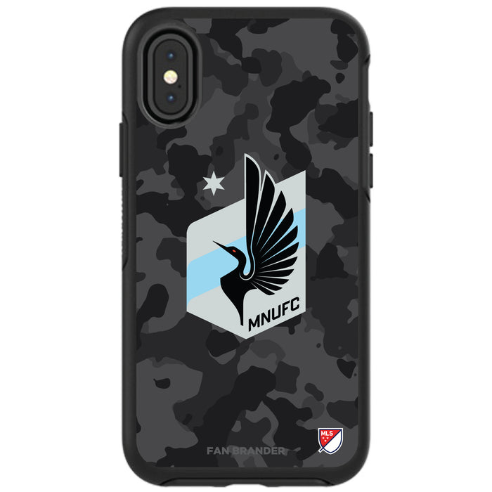 OtterBox Black Phone case with Minnesota United FC Urban Camo Design
