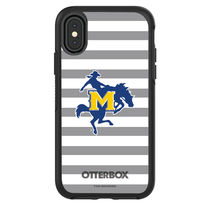 OtterBox Black Phone case with McNeese State Cowboys Tide Primary Logo and Striped Design