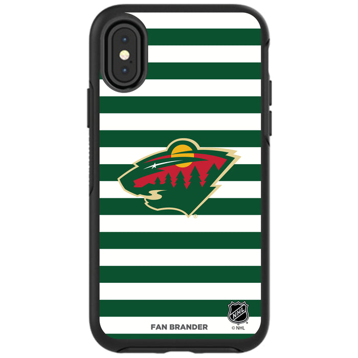 OtterBox Black Phone case with Minnesota Wild Stripes