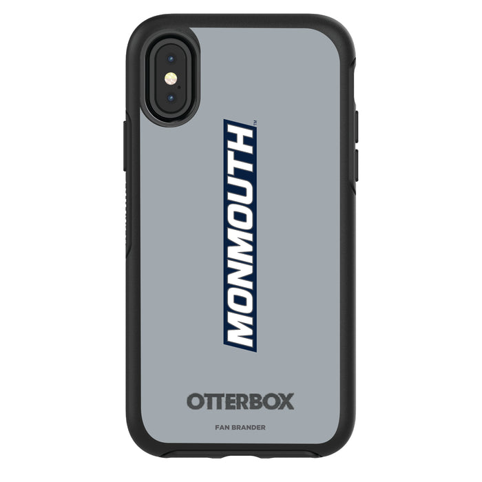 OtterBox Black Phone case with Monmouth Hawks Wordmark Design