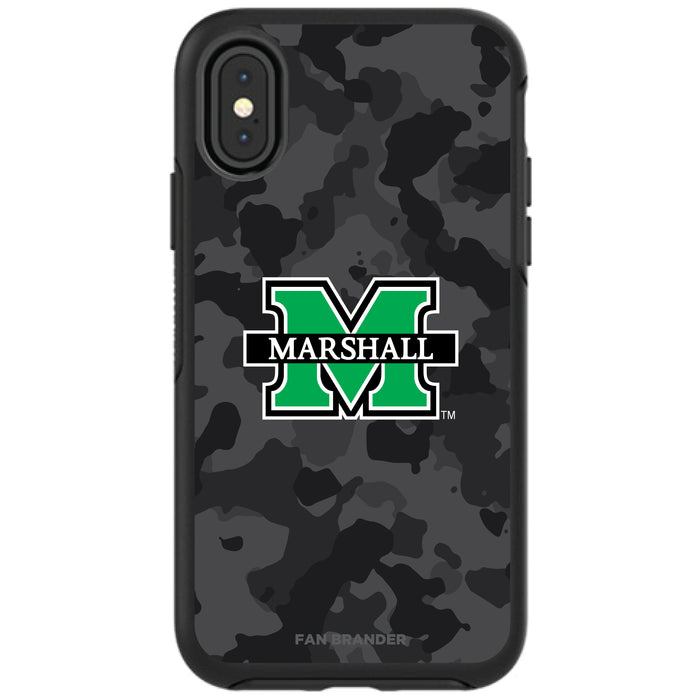 OtterBox Black Phone case with Marshall Thundering Herd Urban Camo Background