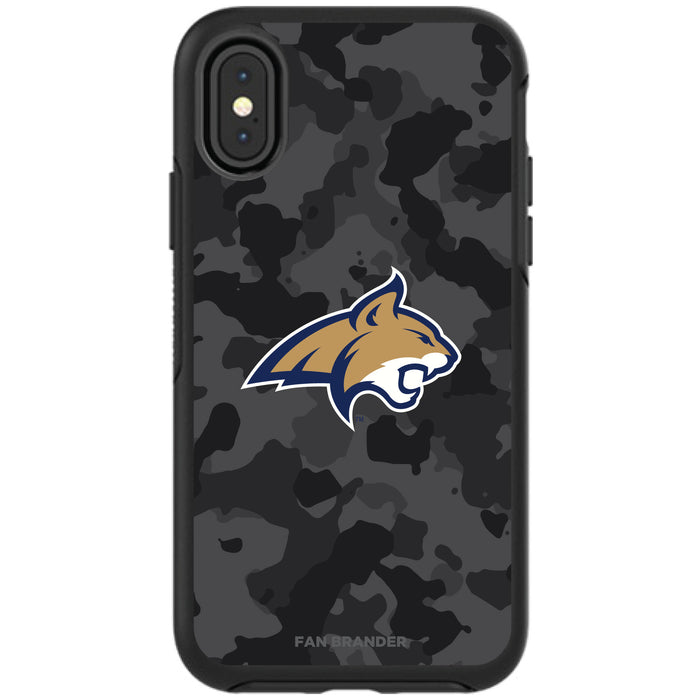 OtterBox Black Phone case with Montana State Bobcats Urban Camo Background