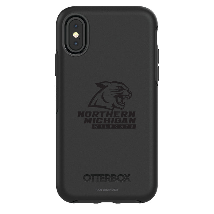 OtterBox Black Phone case with Northern Michigan University Wildcats Primary Logo in Black