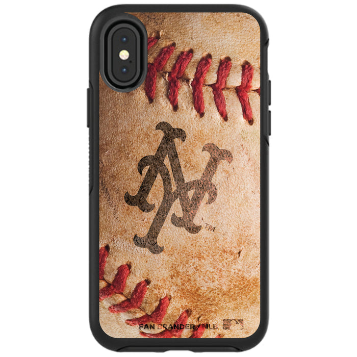 OtterBox Black Phone case with New York Mets Primary Logo and Baseball Design