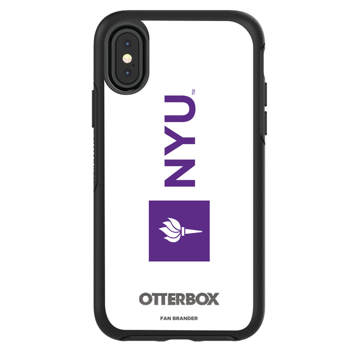 OtterBox Black Phone case with NYU Wordmark Design