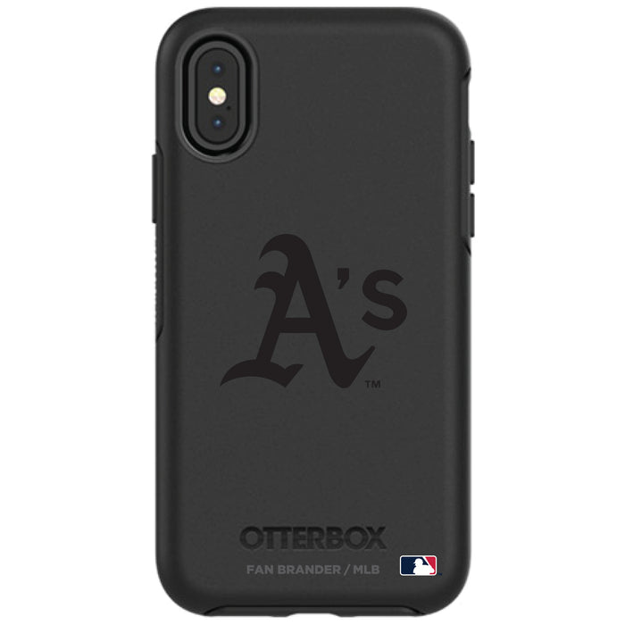 OtterBox Black Phone case with Oakland Athletics Primary Logo in Black