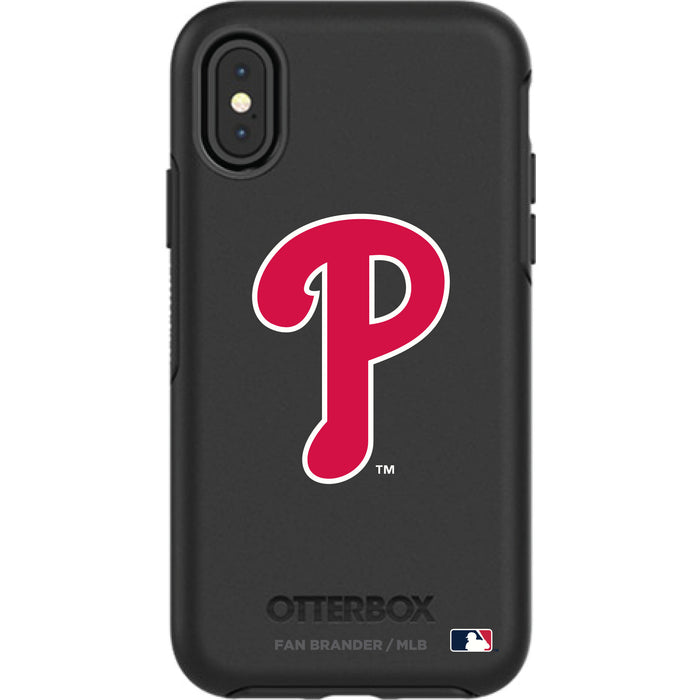 OtterBox Black Phone case with Philadelphia Phillies Secondary Logo