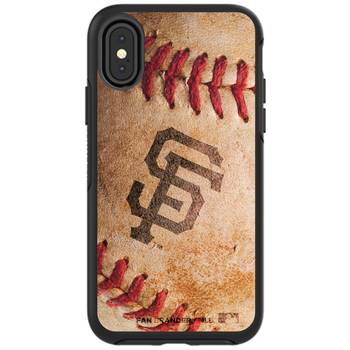 OtterBox Black Phone case with San Francisco Giants Primary Logo and Baseball Design