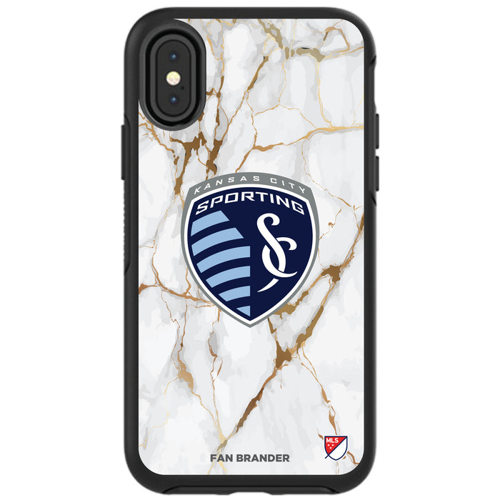 OtterBox Black Phone case with Sporting Kansas City White Marble Design