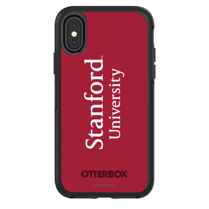 OtterBox Black Phone case with Stanford Cardinal Wordmark Design