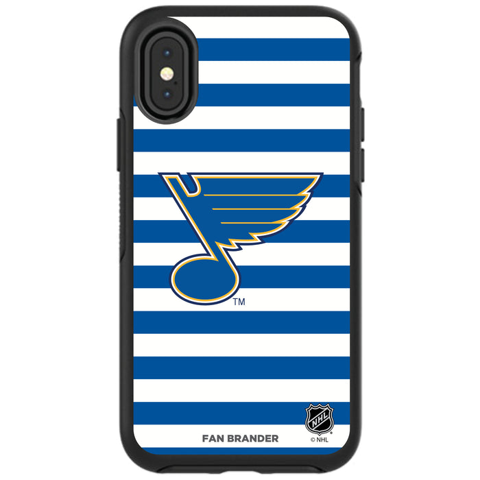 OtterBox Black Phone case with St. Louis Blues Primary Logo and Striped Design