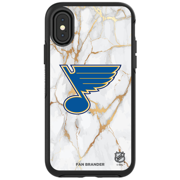 OtterBox Black Phone case with St. Louis Blues White Marble design