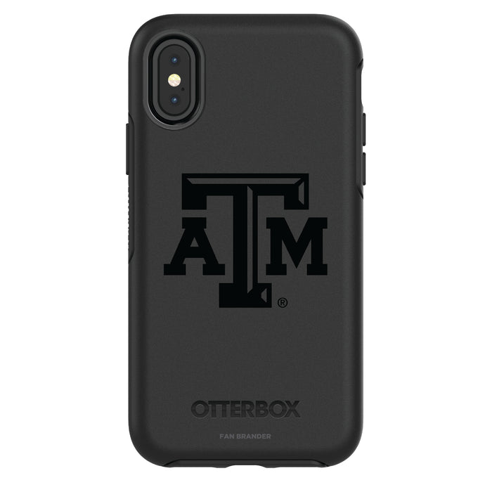 OtterBox Black Phone case with Texas A&M Aggies Primary Logo in Black
