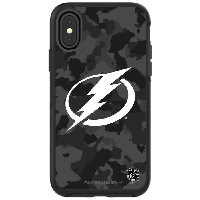 OtterBox Black Phone case with Tampa Bay Lightning Urban Camo design