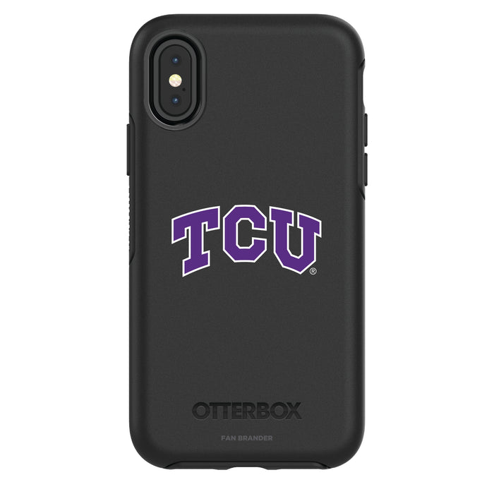 OtterBox Black Phone case with Texas Christian University Horned Frogs Primary Logo