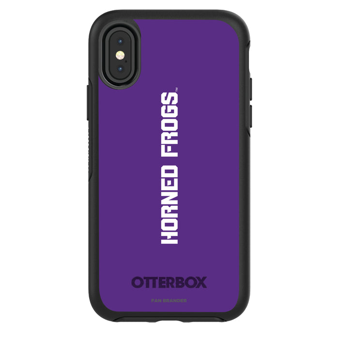 OtterBox Black Phone case with Texas Christian University Horned Frogs Wordmark Design