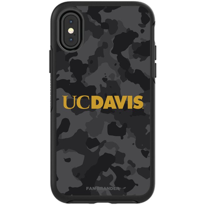 OtterBox Black Phone case with UC Davis Aggies Urban Camo Background