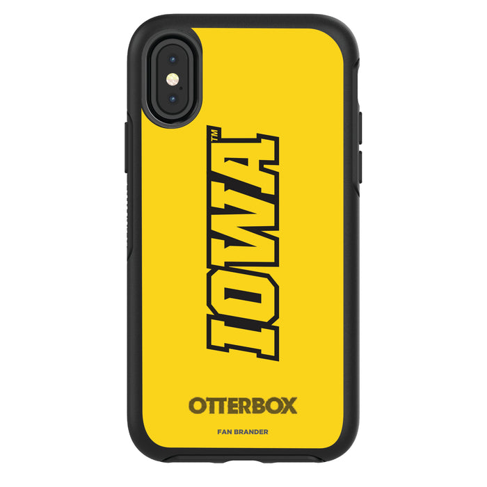 OtterBox Black Phone case with Iowa Hawkeyes Wordmark Design