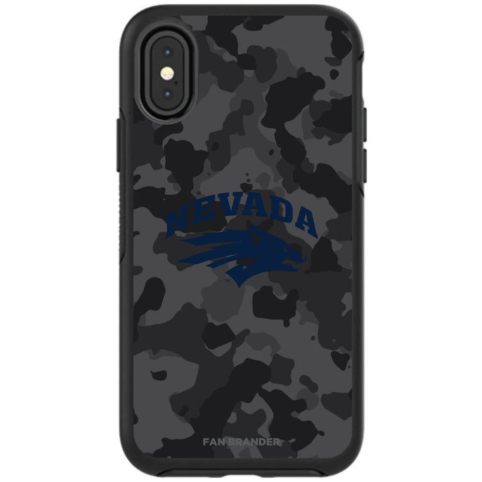 OtterBox Black Phone case with Nevada Wolf Pack Urban Camo Background
