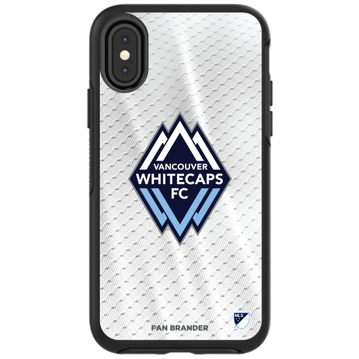 OtterBox Black Phone case with Vancouver Whitecaps FC Primary Logo on Jersey Design
