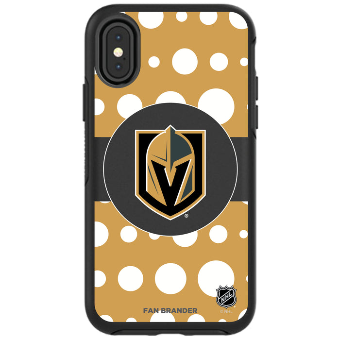 OtterBox Black Phone case with Vegas Golden Knights Polka Dots design