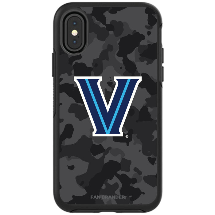 OtterBox Black Phone case with Villanova University Urban Camo Background