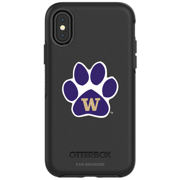 OtterBox Black Phone case with Washington Huskies Secondary Logo