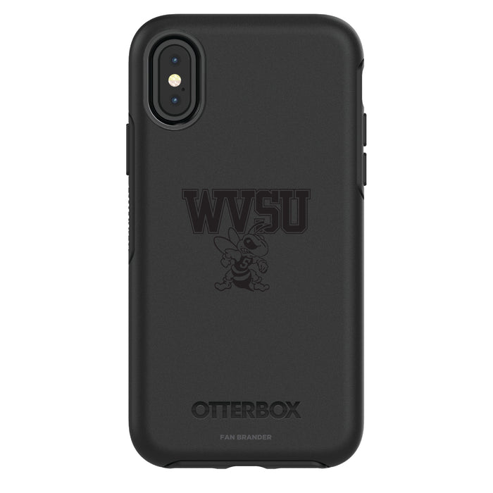 OtterBox Black Phone case with West Virginia State Univ Yellow Jackets Primary Logo in Black