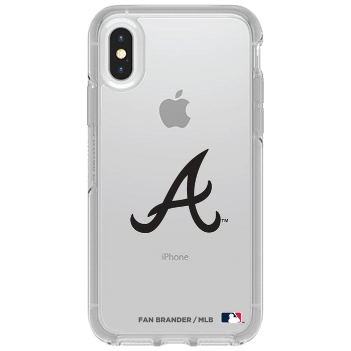 OtterBox Clear Symmetry Phone case with Atlanta Braves Primary Logo