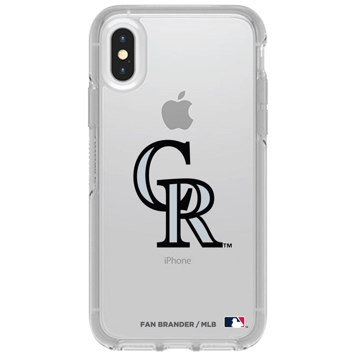 OtterBox Clear Symmetry Phone case with Colorado Rockies Primary Logo