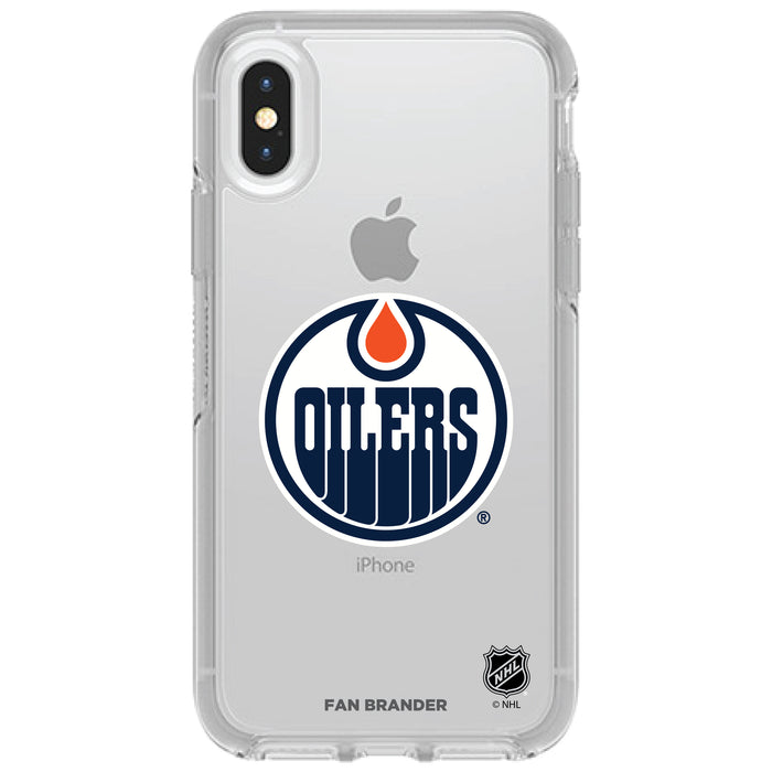 OtterBox Clear Symmetry Phone case with Edmonton Oilers Primary Logo