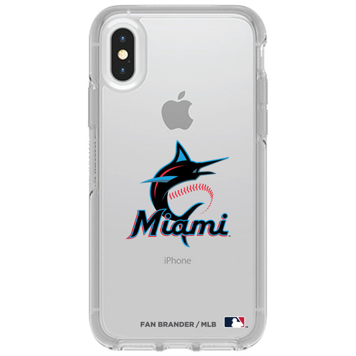 OtterBox Clear Symmetry Phone case with Miami Marlins Primary Logo