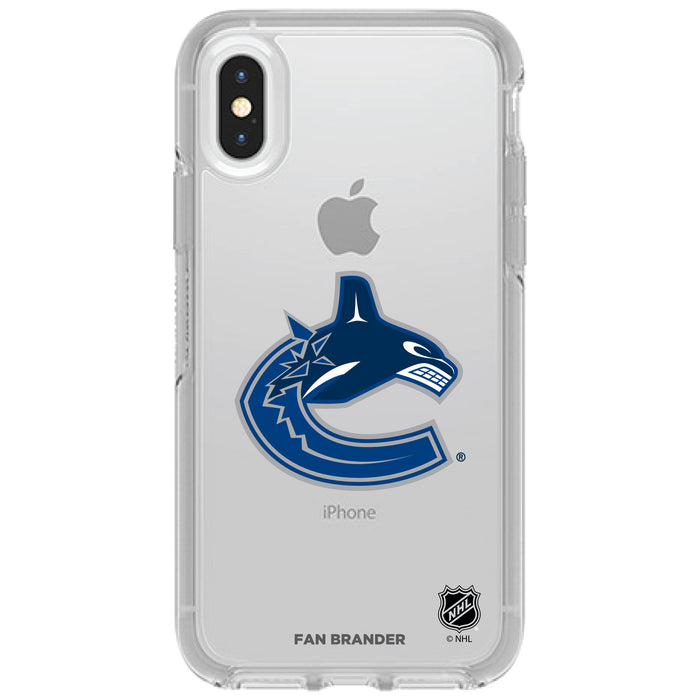 OtterBox Clear Symmetry Phone case with Vancouver Canucks Primary Logo