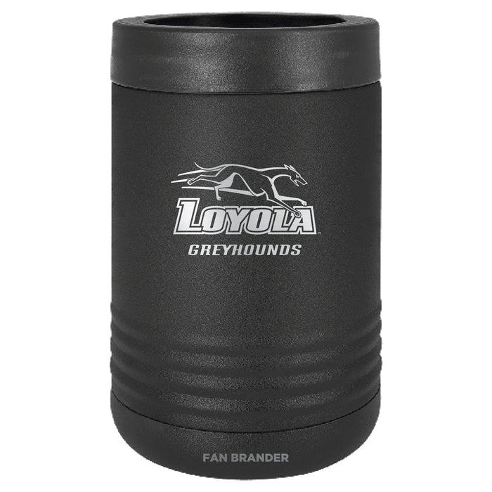 Fan Brander 12oz/16oz Can Cooler with Loyola Univ Of Maryland Hounds Etched Primary Logo