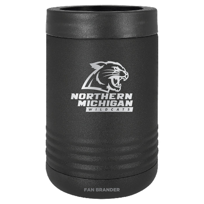 Fan Brander 12oz/16oz Can Cooler with Northern Michigan University Wildcats Etched Primary Logo