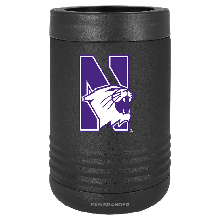 Fan Brander 12oz/16oz Can Cooler with Northwestern Wildcats Secondary Logo