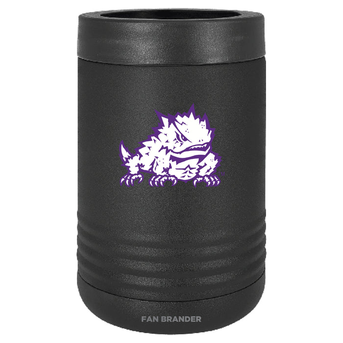 Fan Brander 12oz/16oz Can Cooler with Texas Christian University Horned Frogs Secondary Logo