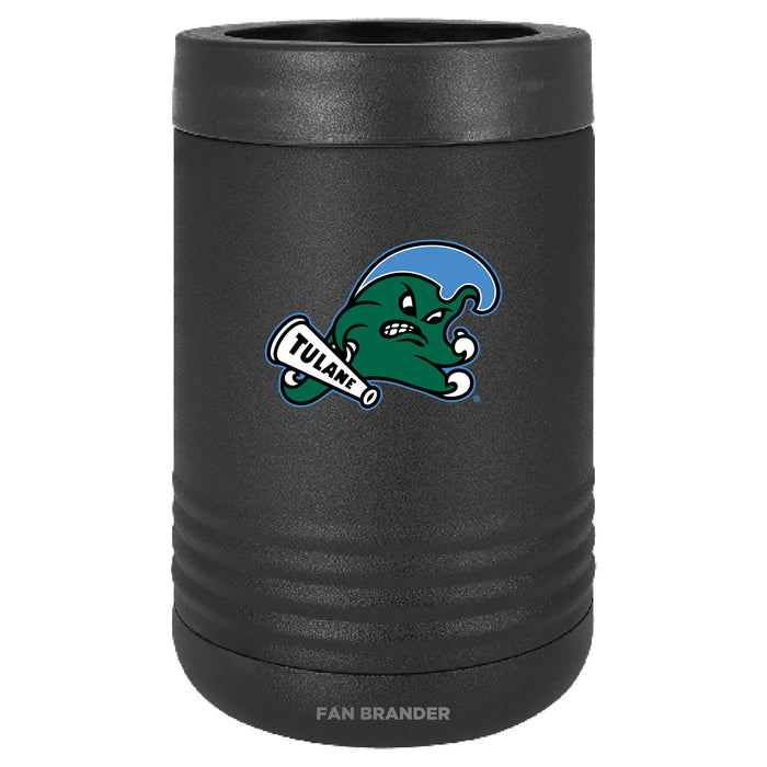 Fan Brander 12oz/16oz Can Cooler with Tulane Green Wave Primary Logo