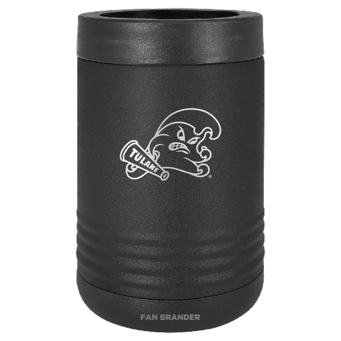 Fan Brander 12oz/16oz Can Cooler with Tulane Green Wave Etched Primary Logo