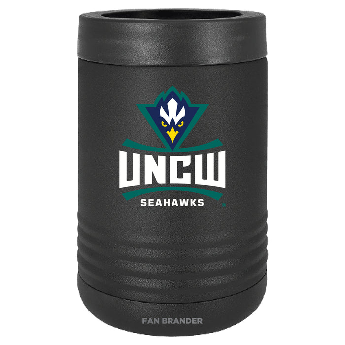 Fan Brander 12oz/16oz Can Cooler with UNC Wilmington Seahawks Primary Logo