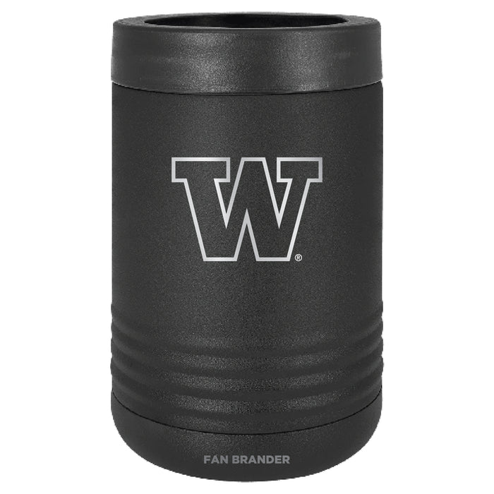 Fan Brander 12oz/16oz Can Cooler with Washington Huskies Etched Primary Logo
