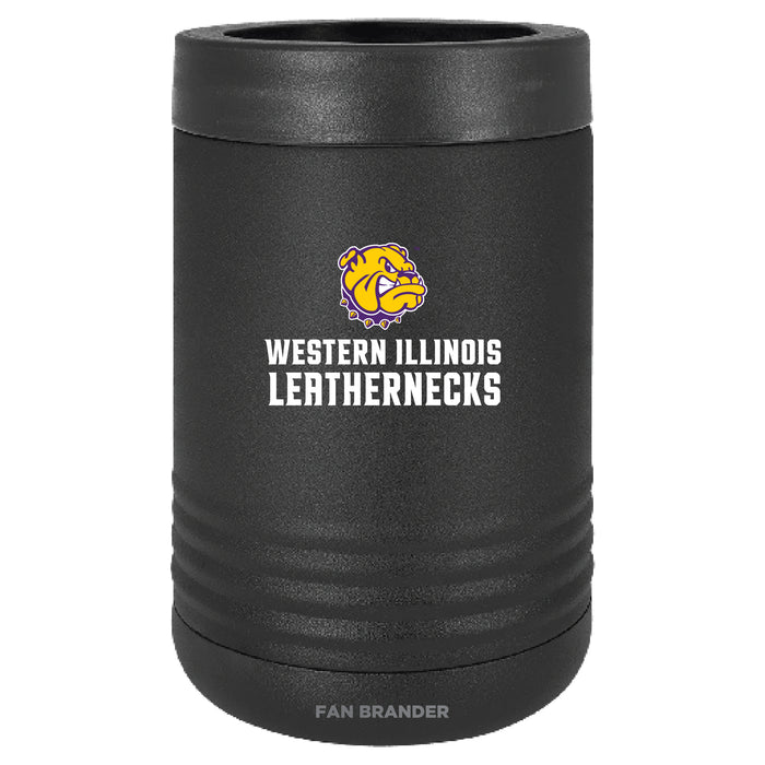 Fan Brander 12oz/16oz Can Cooler with Western Illinois University Leathernecks Primary Logo