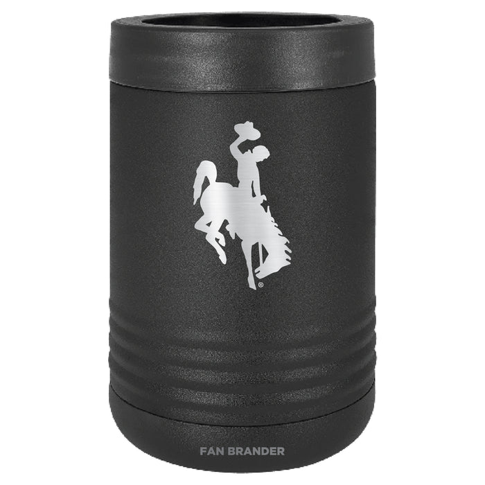 Fan Brander 12oz/16oz Can Cooler with Wyoming Cowboys Etched Primary Logo