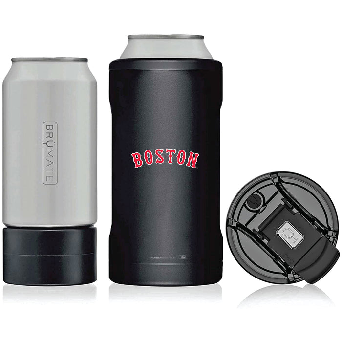 BruMate Hopsulator Trio 3-in-1 Insulated Can Cooler with Boston Red Sox Wordmark Logo