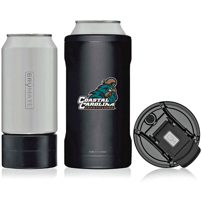 BruMate Hopsulator Trio 3-in-1 Insulated Can Cooler with Coastal Carolina Univ Chanticleers Secondary Logo