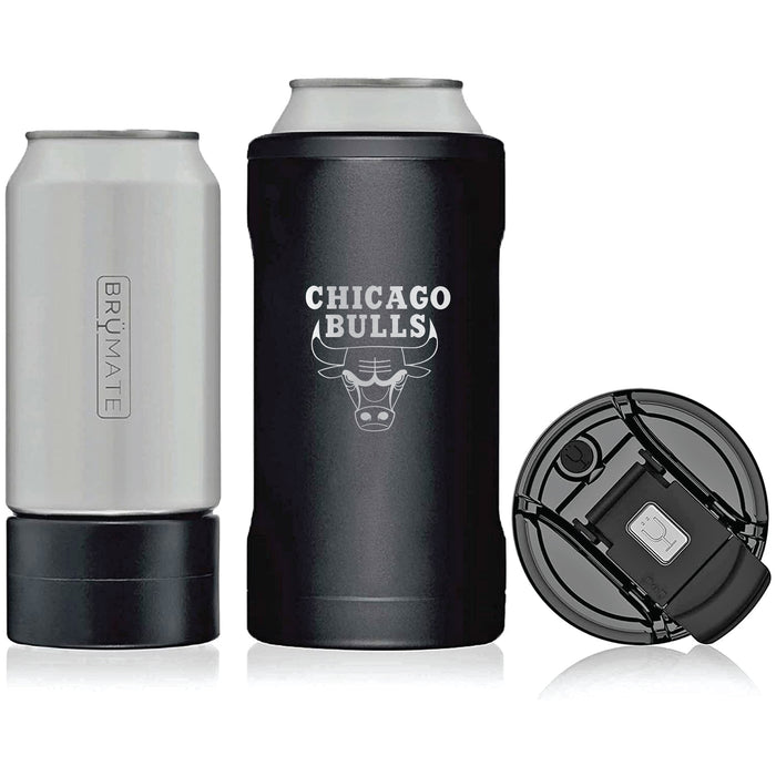 BruMate Hopsulator Trio 3-in-1 Insulated Can Cooler with Chicago Bulls Etched Primary Logo