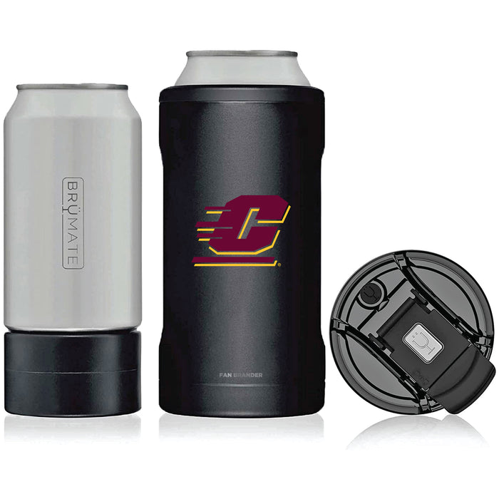 BruMate Hopsulator Trio 3-in-1 Insulated Can Cooler with Central Michigan Chippewas Primary Logo