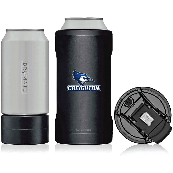 BruMate Hopsulator Trio 3-in-1 Insulated Can Cooler with Creighton University Bluejays Secondary Logo