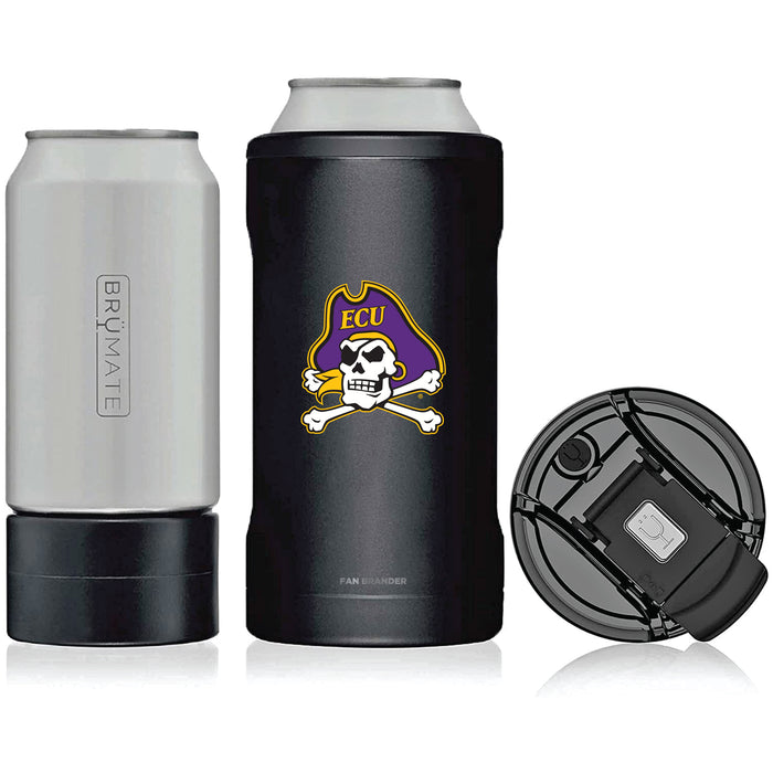 BruMate Hopsulator Trio 3-in-1 Insulated Can Cooler with East Carolina Pirates Primary Logo