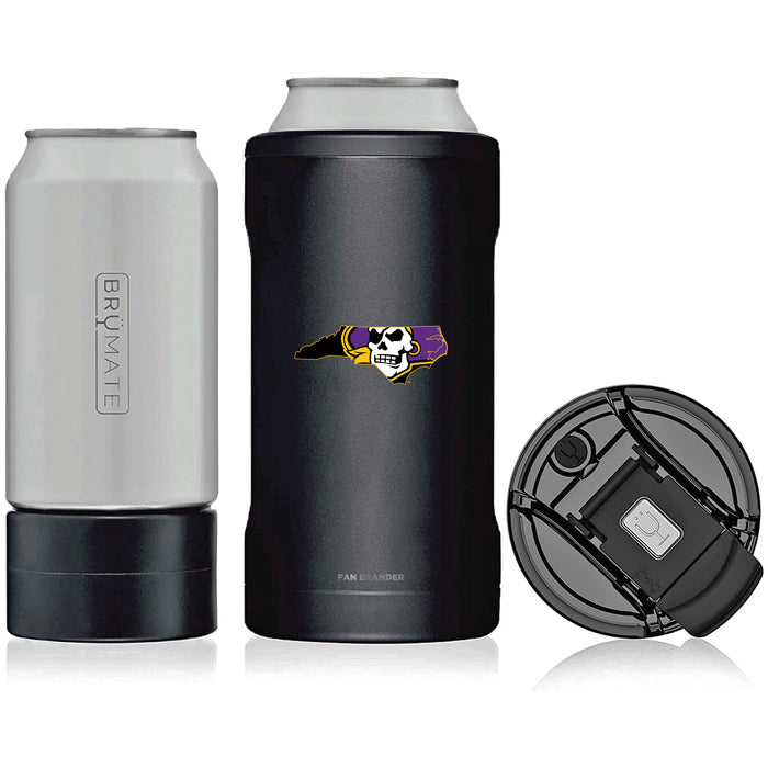 BruMate Hopsulator Trio 3-in-1 Insulated Can Cooler with East Carolina Pirates Secondary Logo